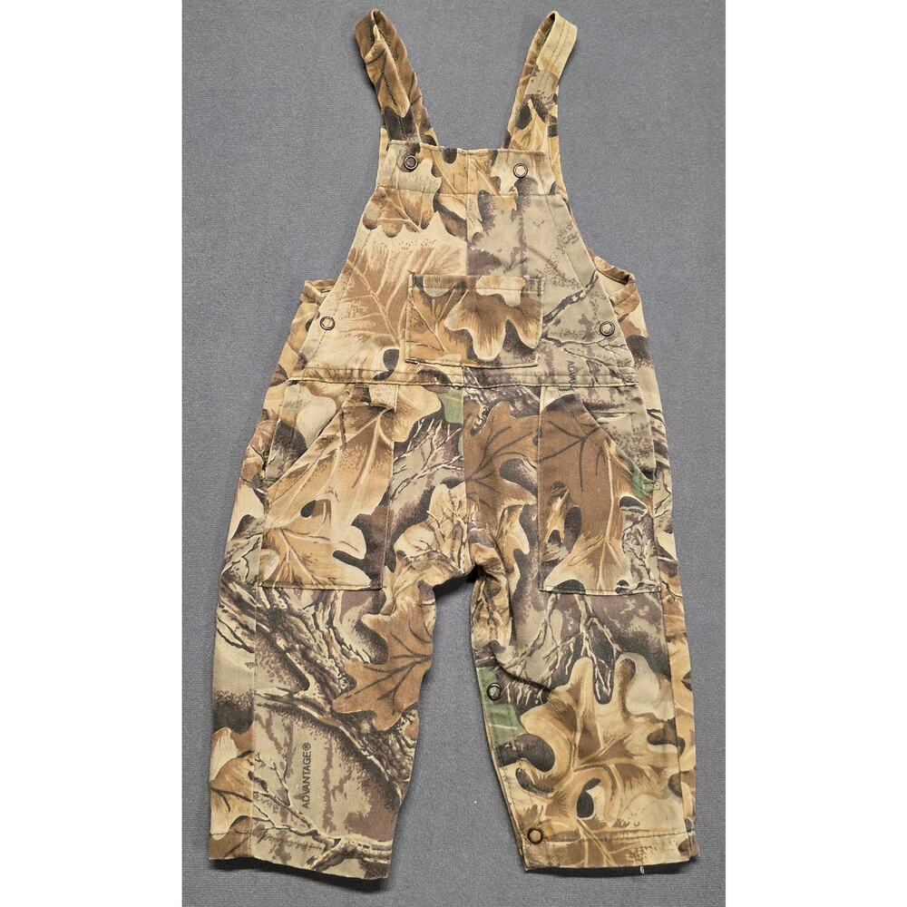 Vintage Liberty 12 Month Baby Camouflage Overalls Bib Realtree